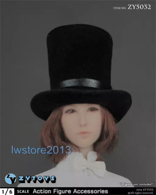 ZYTOYS 1/6 ZY5032 Top Hat Model Props For 12" Male Female Action Figure Body Toy