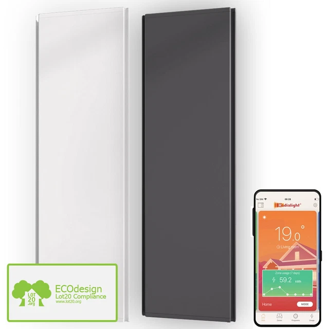 RADIALIGHT ICON VERTICAL Electric Radiator With WiFi &Timer Wall ...