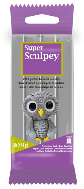 Arcilla de polímero Super Sculpey 1 lb gris -SS1GRAY