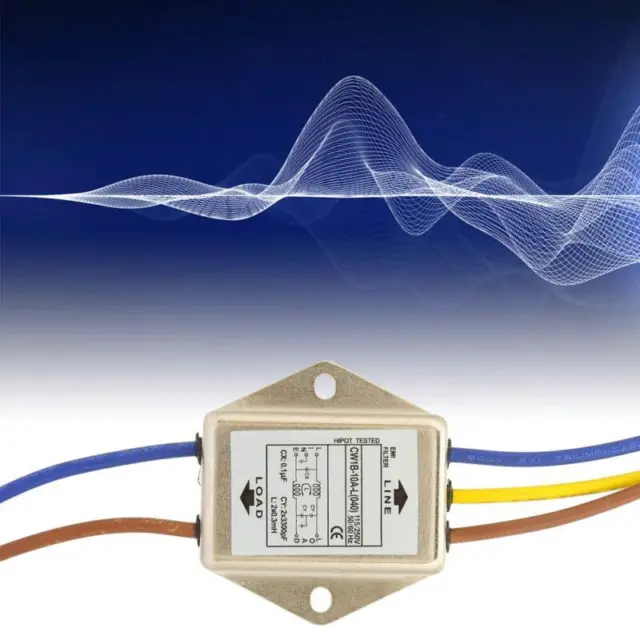 Single Phase EMI Power Filter 125/250V 240V Mains for EMF Protection