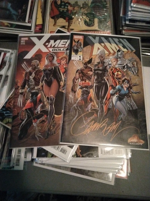 X-Men Gold 1 J Scott Campbell Signed Exclusive Variant Set Marvel Comics A and B