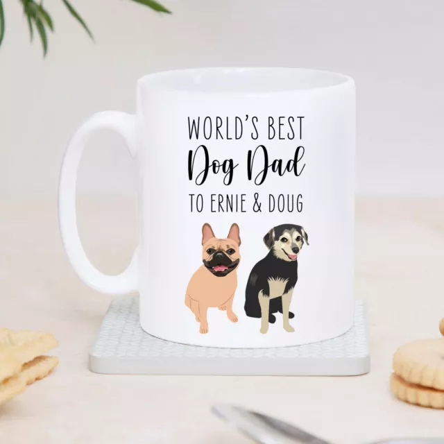 Personalised World's Best Dog Dad Mug Cup Father's Day Gift Dog Owner Parent 3