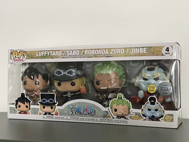 Funko POP! Animation One Piece Luffytaro / Sabo / Roronoa Zoro / Jinbe  (4pack) GITD Exclusive