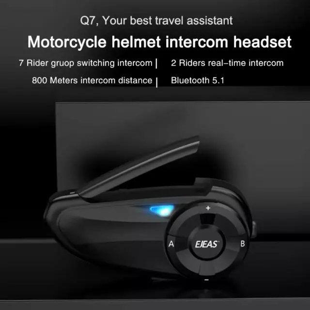 Motorbike Bluetooth Intercom Bike Helmet To Helmet Headset 2 Rider Fast Pairing