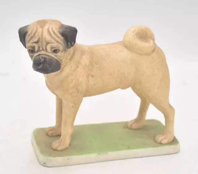 Vintage Pug Dog Figurine Statue Ornament Ceramic Decorative