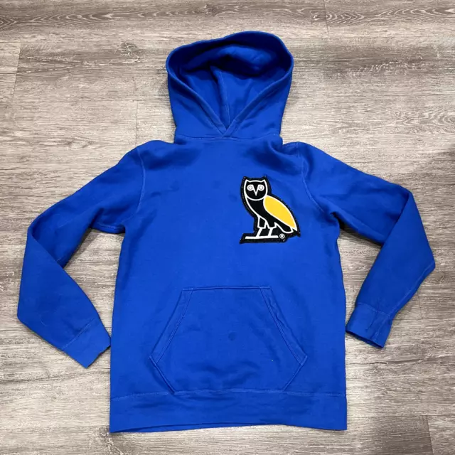 OVO Hoodie Mens Small Blue Octobers Very Own Drake Owl Embroidered Fleece Canada