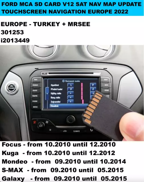 Carte SD Navi pour Ford MCA 2022, Europe Focus Kuga s-max Mondeo, dernière...
