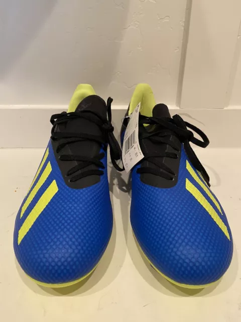 Chaussures De Football Homme Adidas X 18,3 Fg Bleu Da9335 Neuf Taille 11,5