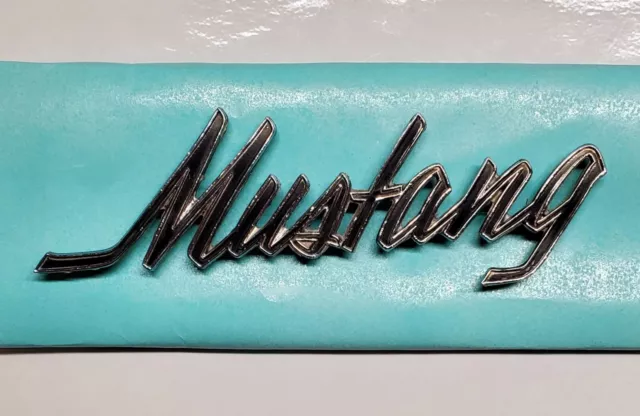 1969-73 Ford Mustang Fender Script Emblem Badge Original OEM# C9ZB-16098-A