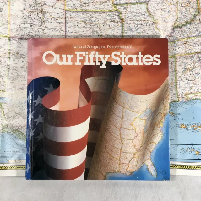 NATIONAL GEOGRAPHIC-OUR FIFTY States Picture Atlas With Map $12.00