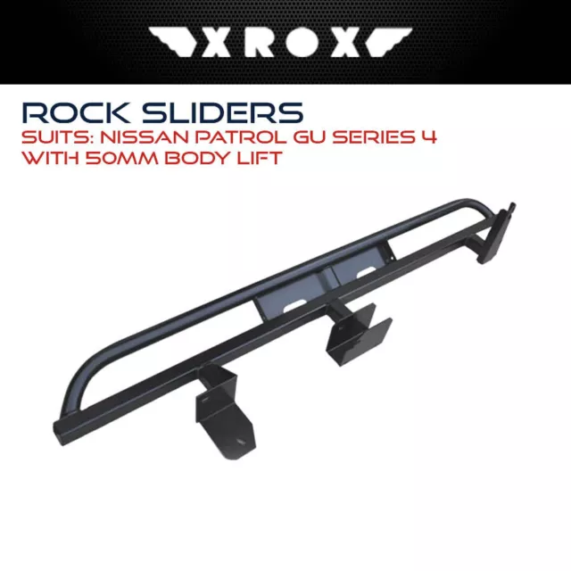 Xrox Rock Sliders Fits Nissan Patrol GU Series 4 with 50mm Body Lift 4x4 4WD