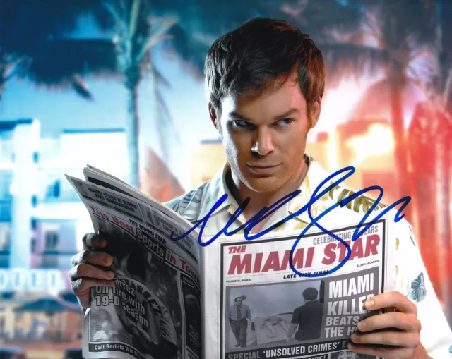 MICHAEL C. HALL signed Autogramm 20x25cm DEXTER in Person autograph COA