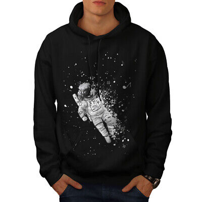 Wellcoda Space Dust Mens Hoodie, Astronaut Casual Hooded Sweatshirt