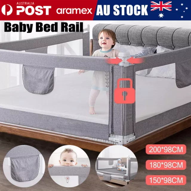 1-3x  Folding Kids Safety Bed Rail/BedRail Cot Guard Protecte Child Toddler
