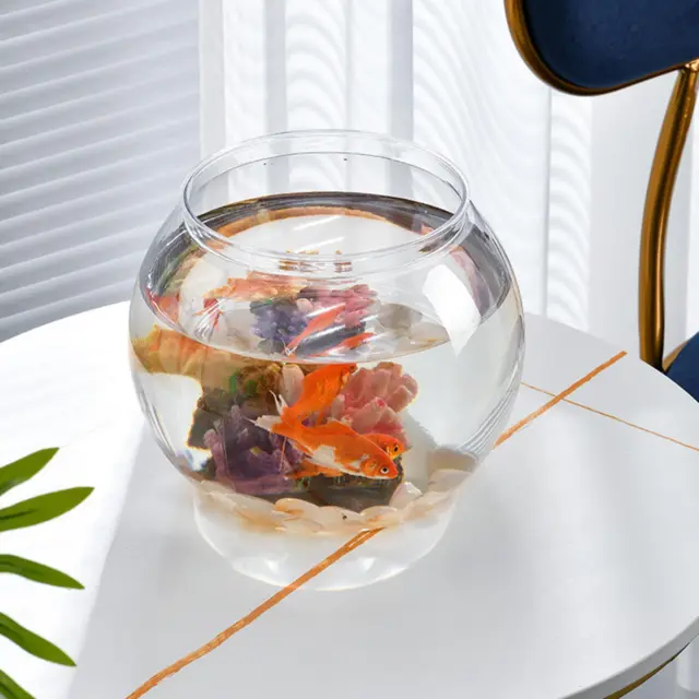 Fish Tank Aquatic Aquarium Table Decorative Fish Pot Centerpiece Fish Bowl