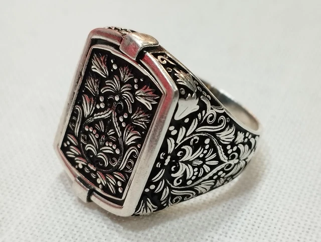 Bague Ancienne En Argent Massif 925 - Occasion - Bijou Vintage