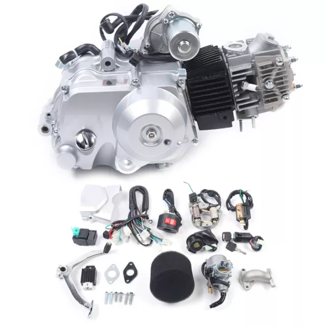 125CC SEMI AUTO ENGINE MOTOR 4 SPEED w/ REVERSE For Go Kart ATV QUAD BUGGY HOT