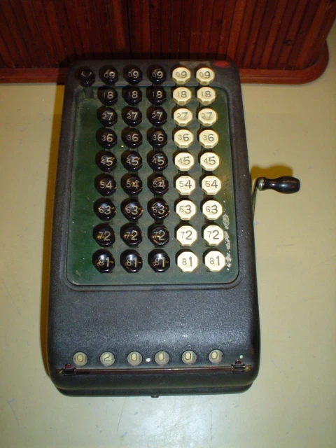 VINTAGE ANTIQUE BURROUGHS Adding Machine Mechanical Calculator - free ...