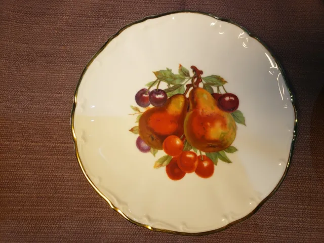 6 Bareuther Waldsassen Bavaria Germany MCM 7.75" Fruit Theme Lunch Plates Set #2 3