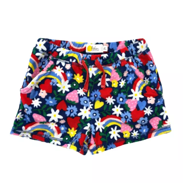 Mini Boden Strawberry Rainbow Print Terrycloth Shorts Girls 6Y