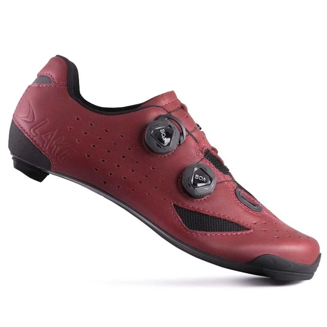 Herren SPD Straße Radschuhe Lake CX238 Carbon Burgund EU 46 kostenloser Versand