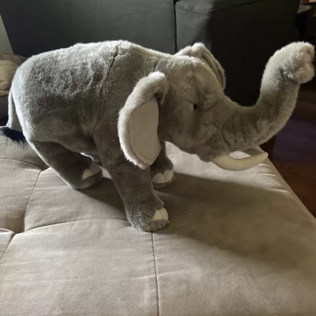 Elephant Plush Stuffed Animal Gray 20” Gift Present Good Luck