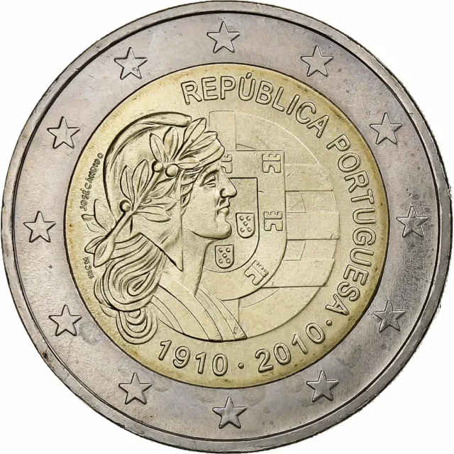 [#1250893] Portugal, 2 Euro, Republica Portuguesa, 2010, Lisbon, UNZ, Bi-Metalli