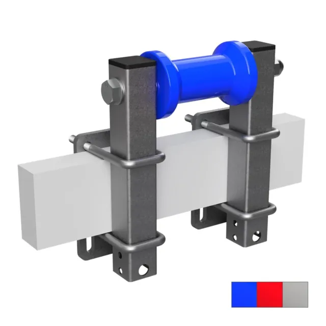 Rouleau de quille en polyuréthane avec supports galvanisé