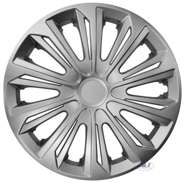 4 pcs SET 15" WHEEL TRIMS COVERS SILVER HUB CAPS 15 INCH STRONG