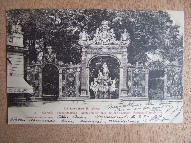 Cpa Nancy (54) Place Stanislas Grilles Fer Forge Jean Lamour Fontaine Amphitrite