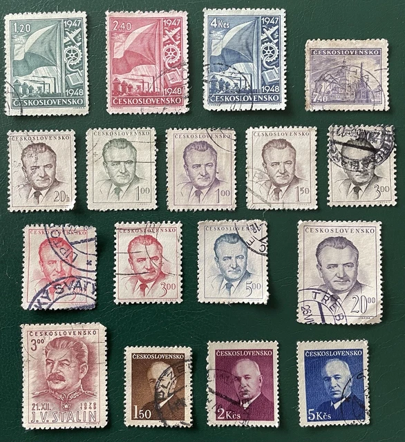 Quattro Vecchi Francobolli Dagli S.U.a. Un Centesimo Fotografia Stock