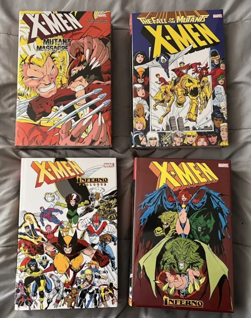 X-men omnibus Mutant Massacre, The Fall Of The Mutants and Inferno Sealed
