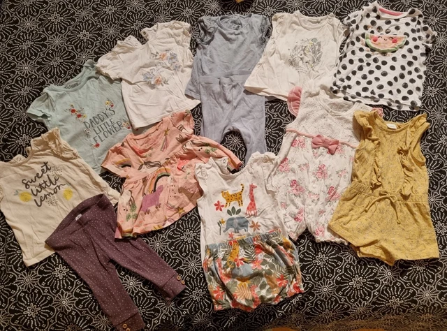 😍💗💗Lovely Baby Girls Clothes Bundle easter and summer Age 6-9 Months💗💗