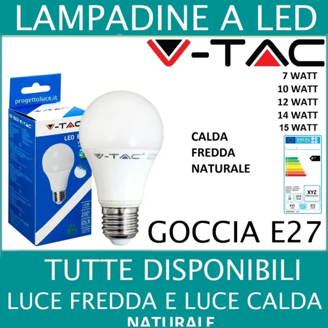 Lampada Lampadina Led Da 2 A 40W Bulb Goccia Luce Calda Fredda Naturale  V-Tac