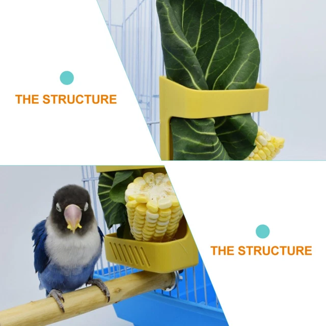3 Sets Cuddle Bone Cage Feeding Parrot Vegetable Stand Budgie Accessories