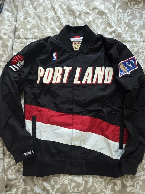 Veste Satin Portland Trail Blazers Mitchell & Ness - Noir | Poids Lourd