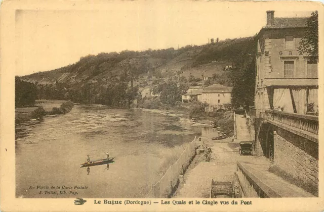 24  Le Bugue  Les Quais Et Le Cingle Vus Du Pont