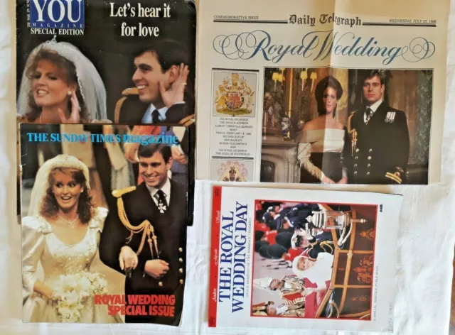 ROYAL WEDDING of PRINCE ANDREW & SARAH FERGUSON 1986 - Collection of Memorabilia