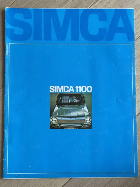 Ancienne Brochure SIMCA 1100 Prospectus / Catalogue