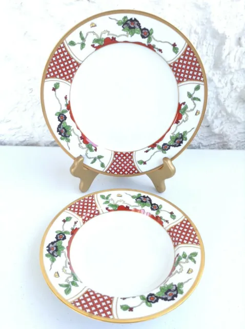 Christian Dior Chinese Flowers 10⅞" Dinner Plate and 9" Soup bowl