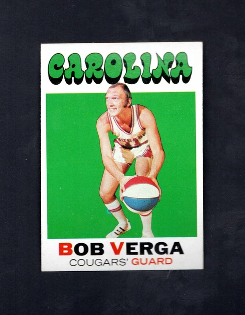 1971 Topps Bob Verga #167 ~~ Carolina Cougars ~~ High Grade  ~~  Set Break!