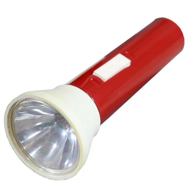 1 STÜCK ALTE DDR Narva Taschenleuchte groß Taschenlampe 9251 blau gelb