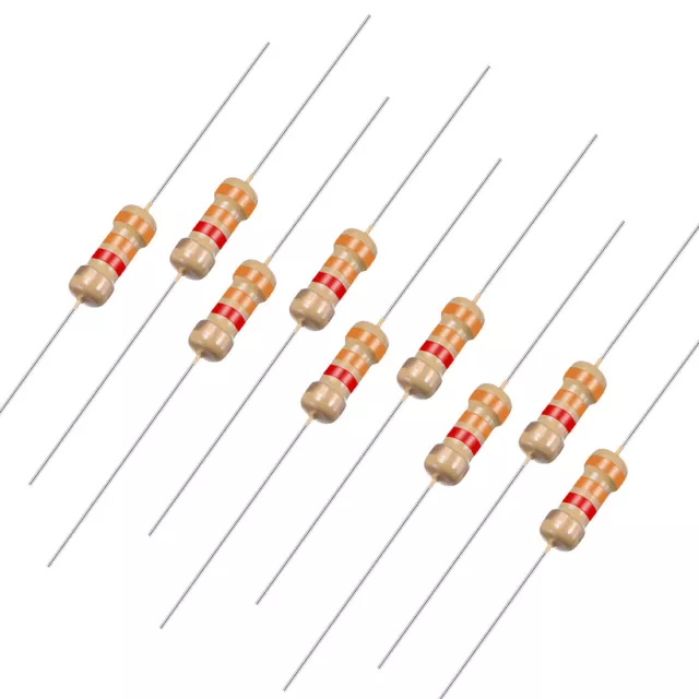 1/4 Watt 3.3K Ohm Carbon Film Resistor 5% Tolerances 0.25W 100pcs 4 Color Band