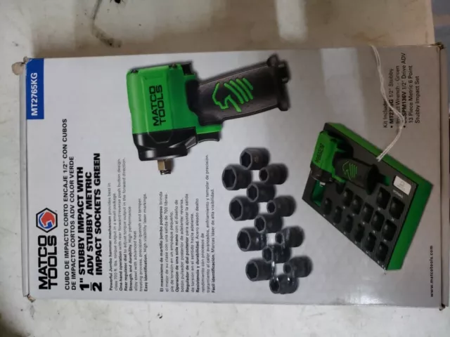 Matco Tools 1/2" Drive Impact Gun 13pc Metric Socket Set MT2765KG (10mm-24MM)