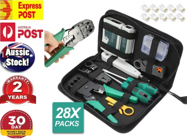 Analyzer Network Cable Tool Kit LAN Crimper Down Wire Stripper Cat5 6 RJ45 BAG