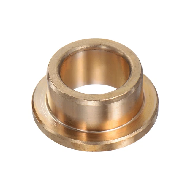 Flange Bearing Sleeve 15mm x 21mm x 12mm Bronze Self-Lubricating Bushings
