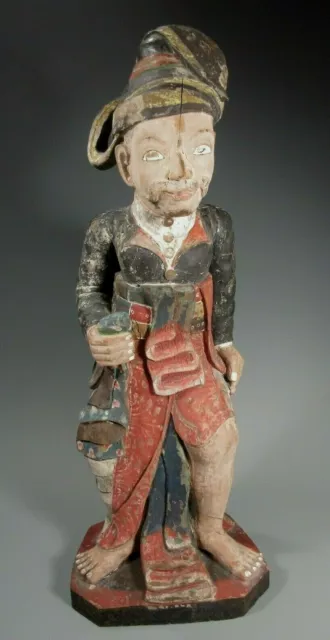 Burma Burmese Polychrome Teak Wood Statue of Shansawbwa ca. 20th c. 2