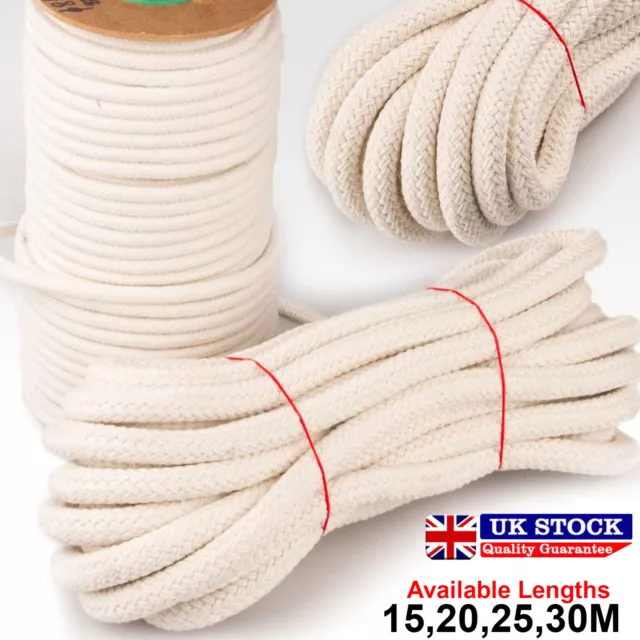 4MM COTTON ROPE Pulley Clothes Line Traditional Washing Camping 10m - 100m  £4.94 - PicClick UK