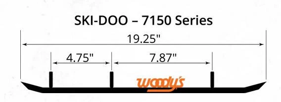 Woody's HSD-7150 Top-Stock Hard-Surfaced Wear Rods, 1993-96 Ski Doo