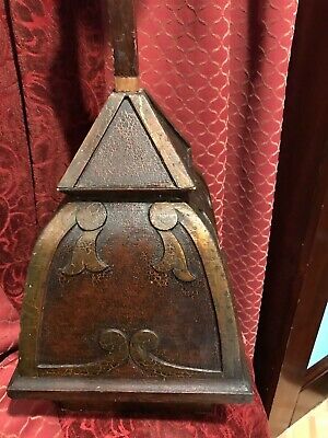 Antique newel post cap from Temple/Lodge/Church/Masonic? in oak 4
